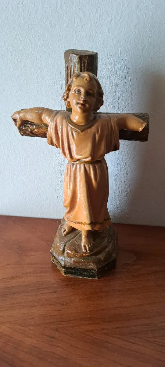 Lote Niño Jesús en la Cruz + aureola/resplandor