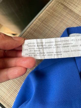Pantalón ancho ZARA azul