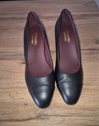 Tacones Chanel Negros Talla 40