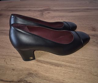 Tacones Chanel Negros Talla 40