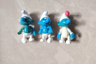 Lotto 3 Puffi snodabili