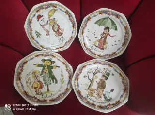 Set 4 Piatti Decorativi Stagioni