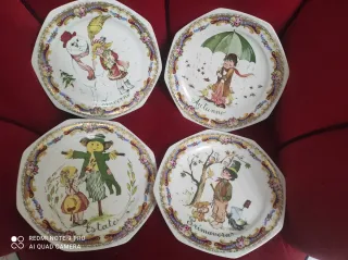 Set 4 Piatti Decorativi Stagioni