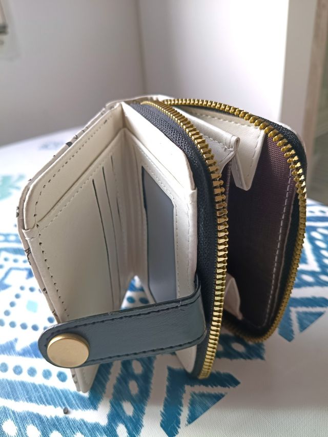 Cartera Monedero Koreana Lindos Gatitos Ngr Blnc