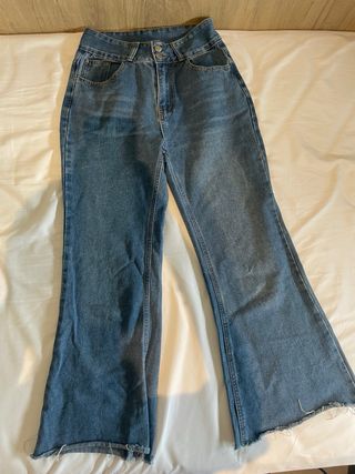 Pantalones vaqueros campana mujer