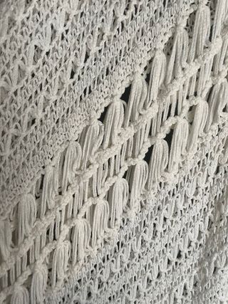 Kimono Crochet Zara blanco roto