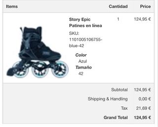 Patines en línea Story Epic Talla 41