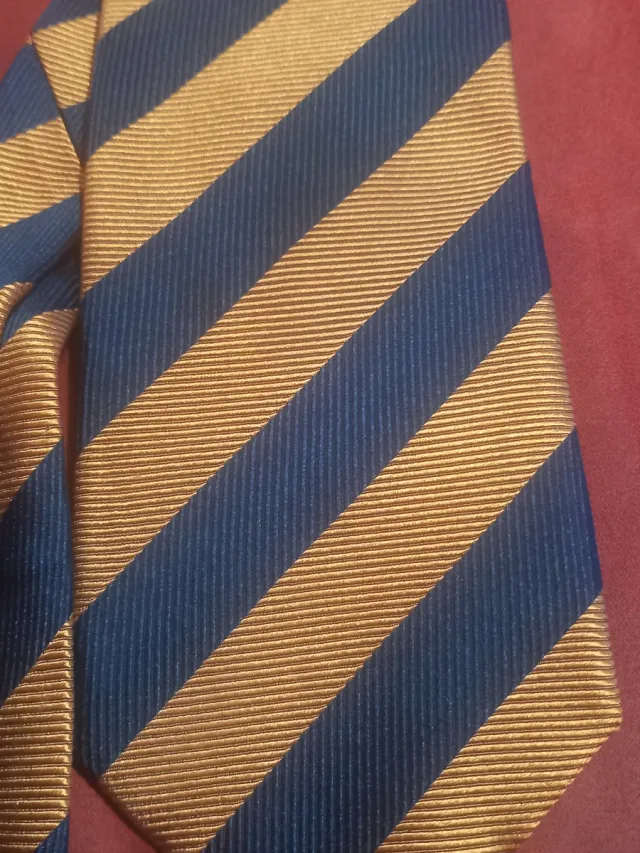 Cravatta ANDREW'S TIES Milano Seta Blu Oro