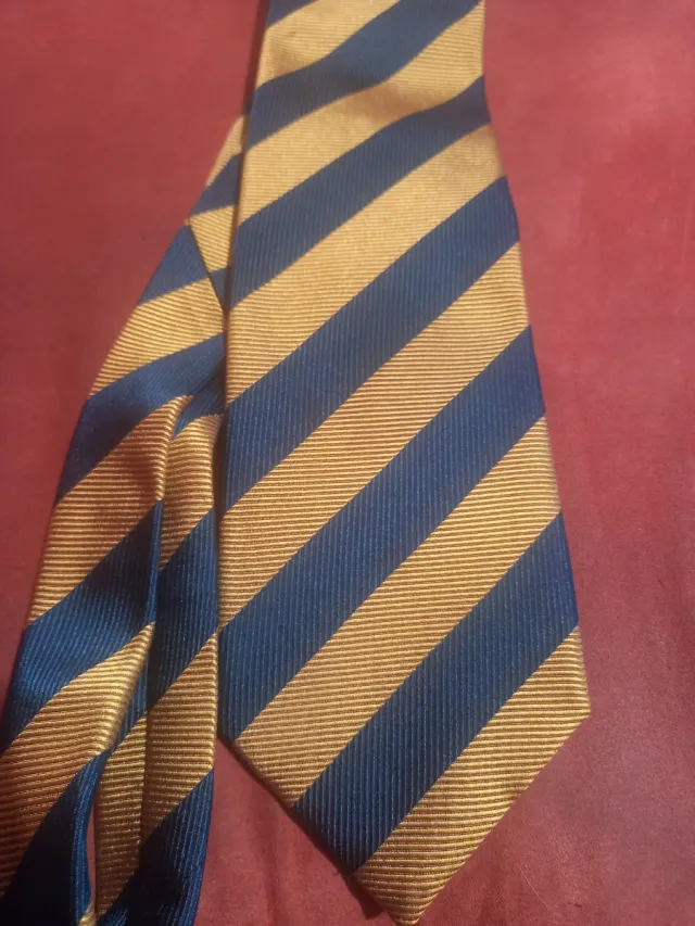 Cravatta ANDREW'S TIES Milano Seta Blu Oro