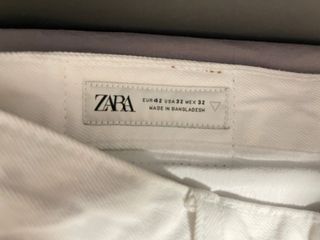 Pantalón tejano blanco zara