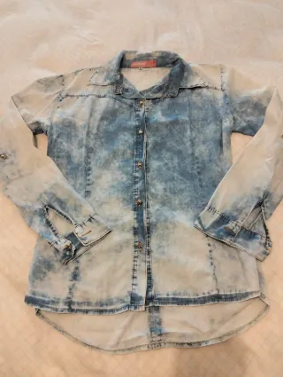 Camisa de vestir gris para mujer