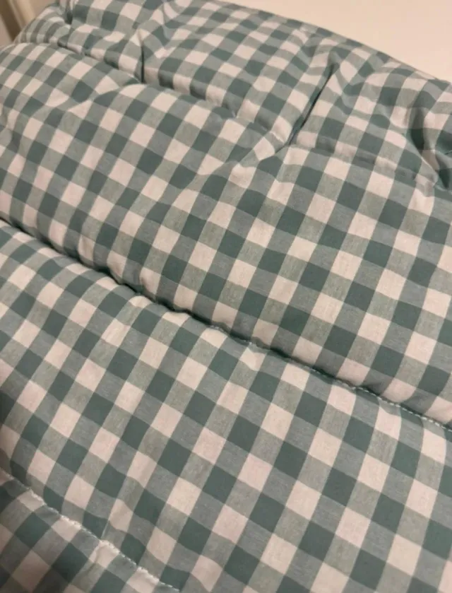 Saco capazo bebé gris y cuadros