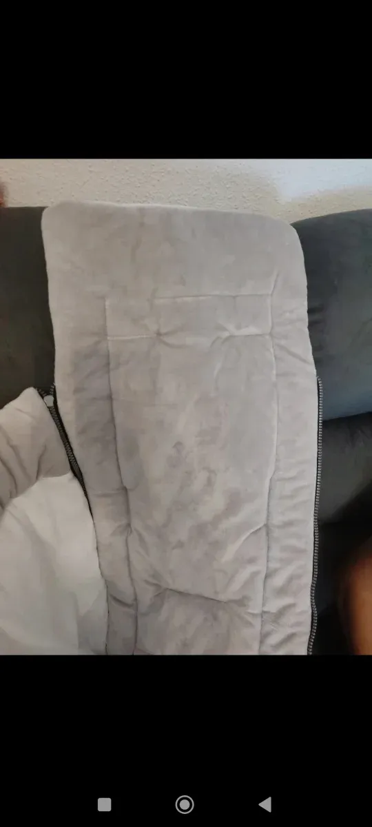 Saco capazo bebé gris y cuadros