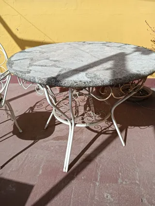 Conjunto mesa y 4 sillas exterior