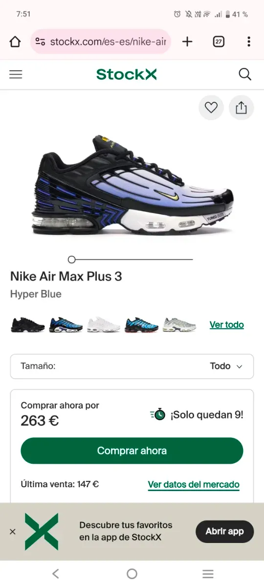 Nike Air Max Plus 3 Hyper Blue