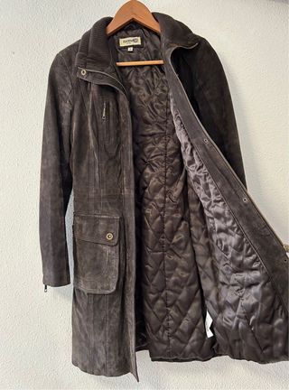 Abrigo de ante marrón Formula J Talla S