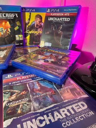 Lote Juegos PS4 | Spider-Man, Minecraft, Uncharted
