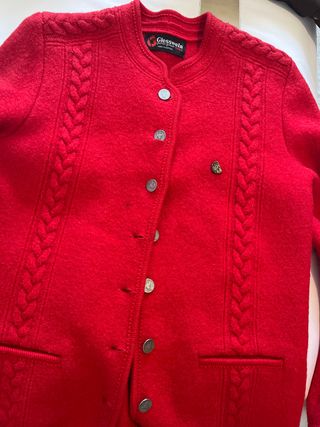 Chaqueta lana Giesswein roja