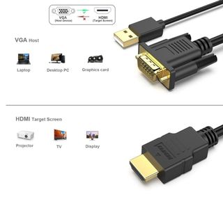 Adaptador BENFEI VGA a HDMI con Audio