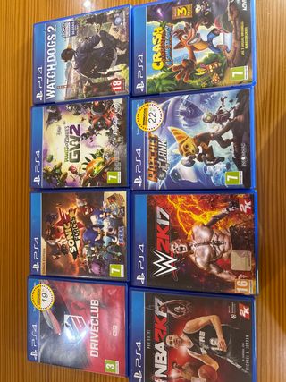 Pack 8 Juegos PS4: Watch Dogs 2, Crash, PvZ GW2, R