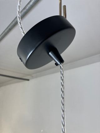 Lampadario vetro sfera fume' plissettato