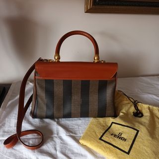 Bolso Fendi Piel Pequin Stripe Auténtico