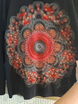 Blusa Desigual Estampada Manga Larga