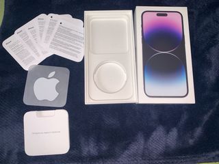 caja de iPhone 14 Pro Max de 128gb Caja + 2 Fundas