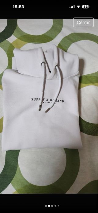 Sudadera Supply con capucha Blanca