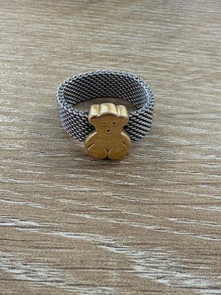 Anillo Tous Oso Acero y Oro