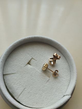 Pendientes oro 18K y circonitas El Corte Inglés