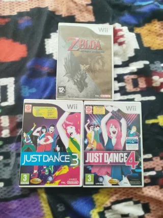 Pack 3 Juegos Wii: Zelda, Just Dance 3 y 4
