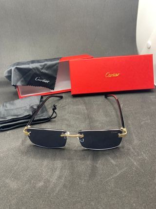 Occhiali da Sole Cartier Neri e Oro