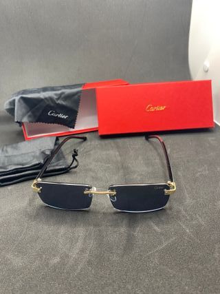 Occhiali da Sole Cartier Neri e Oro