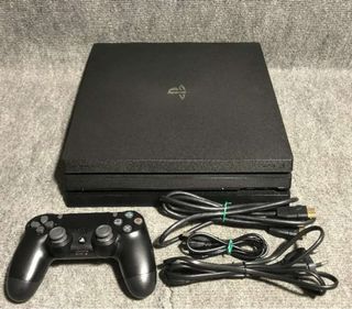 Ps4 Pro Sony Negra + Mando y Cables