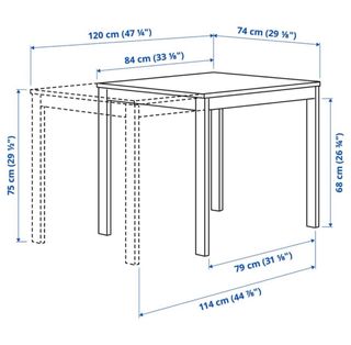 Mesa extensible VIHALS IKEA blanca