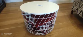 MESA AUXILIAR REDONDA CON ALMACENAJE.
IMPECABLE.
