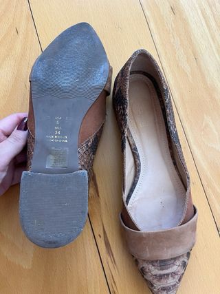 Zapatos planos piel serpiente
