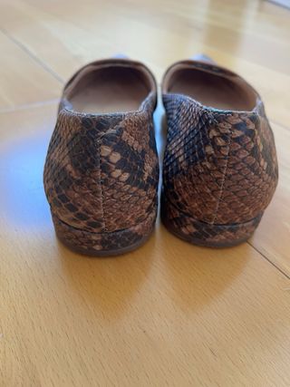Zapatos planos piel serpiente