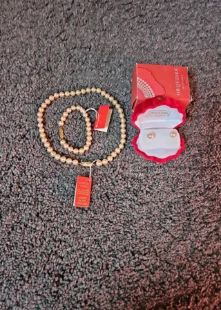 Conjunto Perlas Mallorca: Collar, Pulsera y Pendie