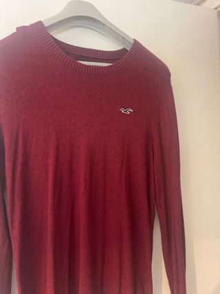 Jersey Hollister Burdeos Hombre