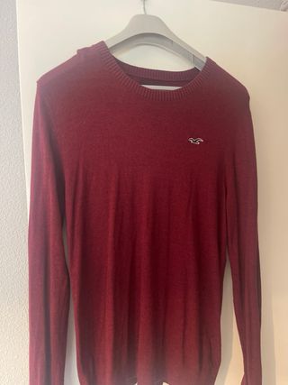 Jersey Hollister Burdeos Hombre
