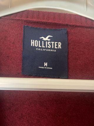 Jersey Hollister Burdeos Hombre