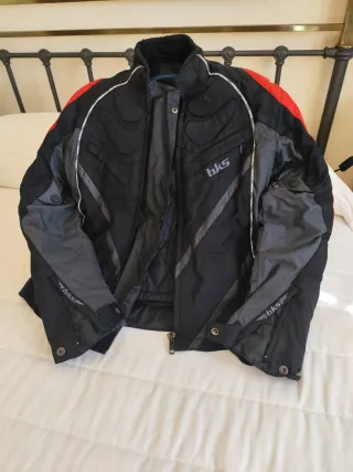 Chaqueta Moto Mujer BKS Negra Roja