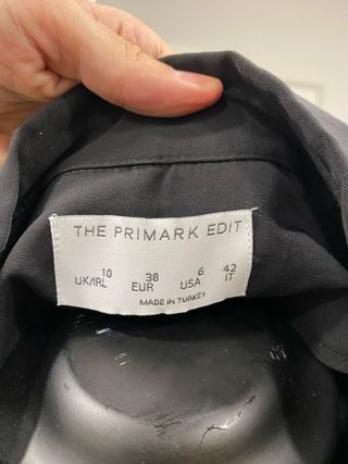 Vestido negro camisa con cinturón