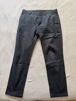 Pantalón Massimo Dutti Slim Fit Gris T.42