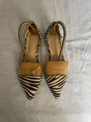 Zapatos estampado Cebra y Transparentes
