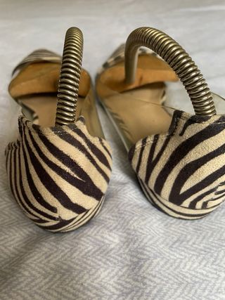 Zapatos estampado Cebra y Transparentes