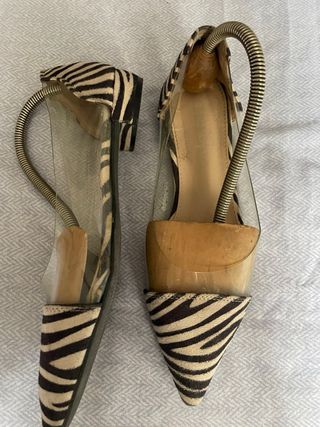 Zapatos estampado Cebra y Transparentes