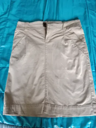 Falda Massimo Dutti Beige